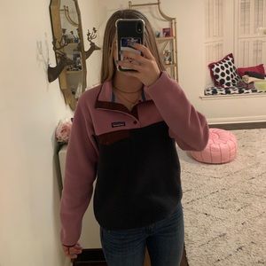 Pink and Navy Patagonia pullover!